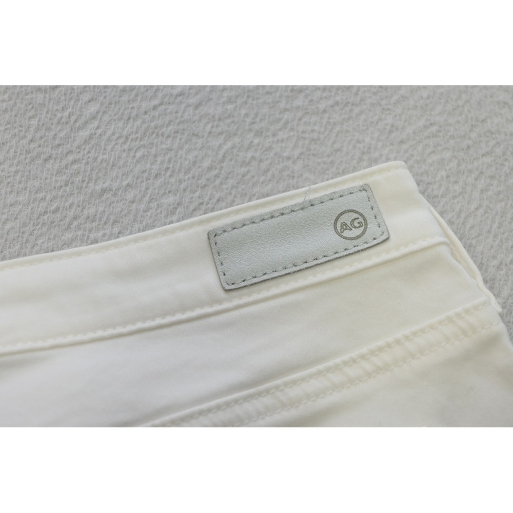AG Adriano Goldschmied Stevie Ankle Pants Womens 29x27 White Slim Straight EUC